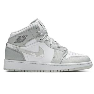 Air Jordan 1 Mid SE GS 'Swoosh Logo - Grey Camo' – Size US 4 Y